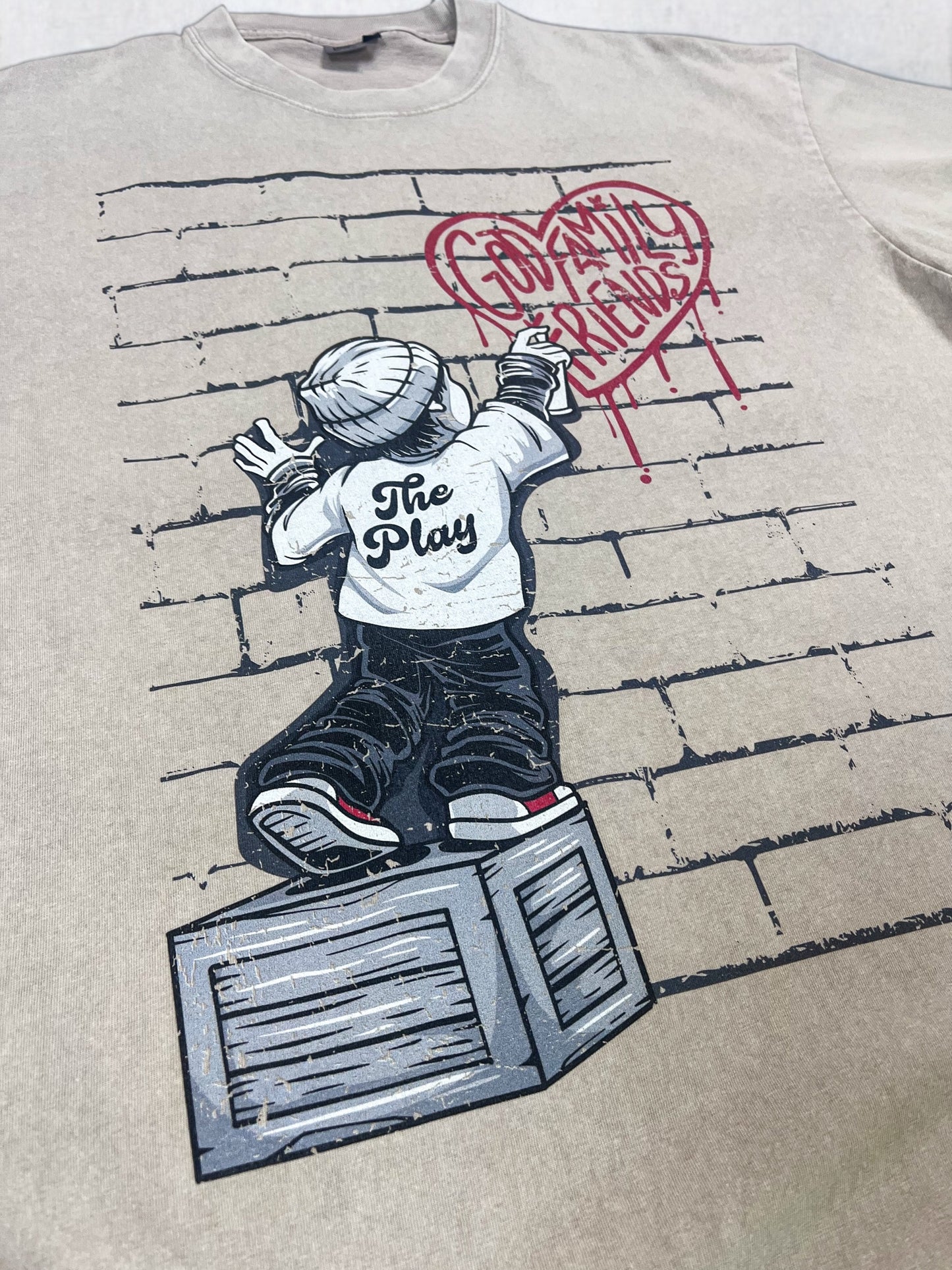 SPREAD LOVE ACID WASH TEE