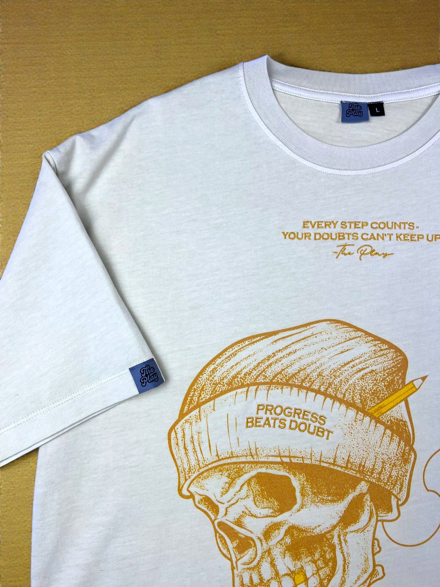 PROGRESS BEATS DOUBT OVERSIZED TEE