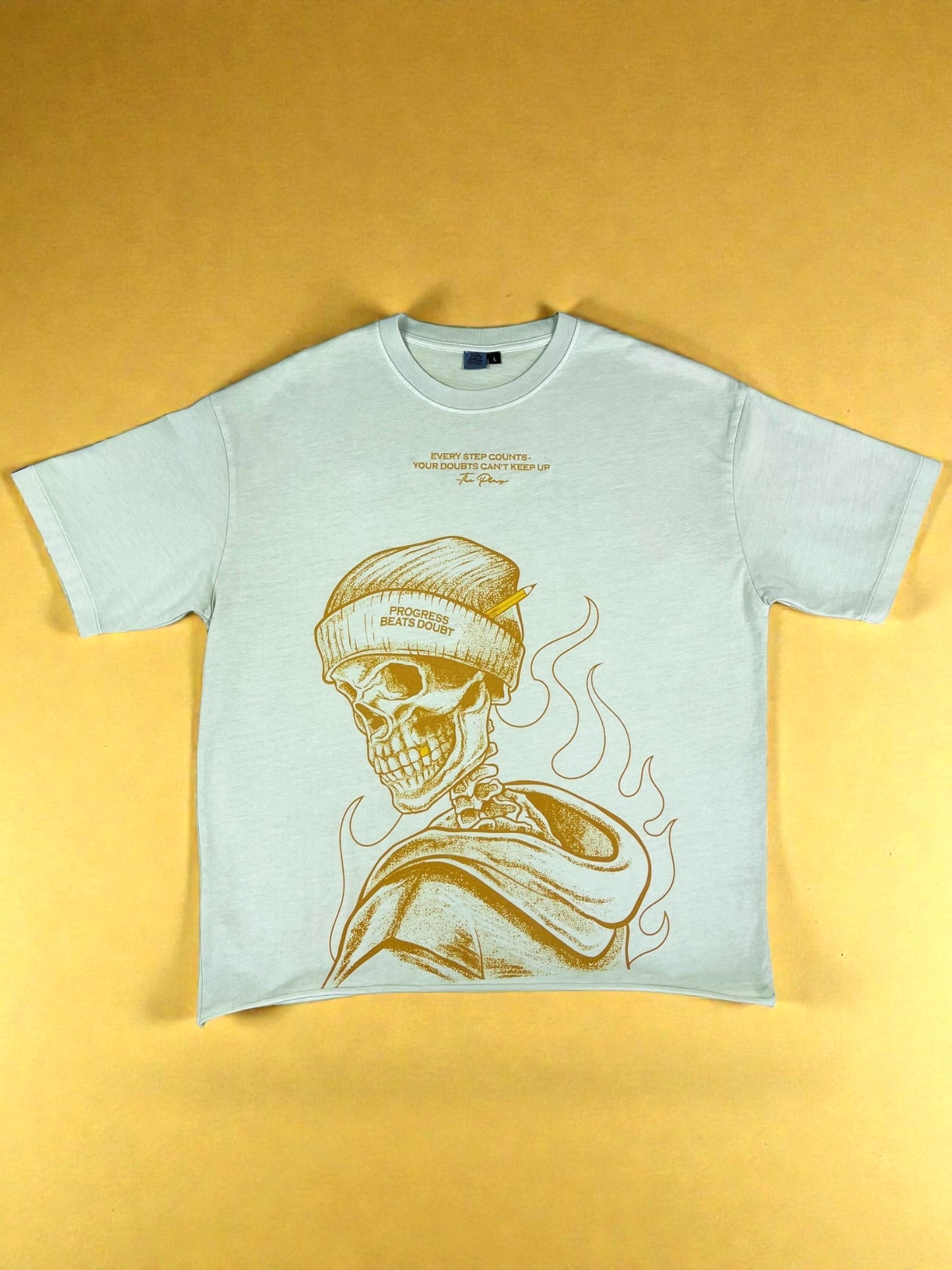 PROGRESS BEATS DOUBT OVERSIZED TEE